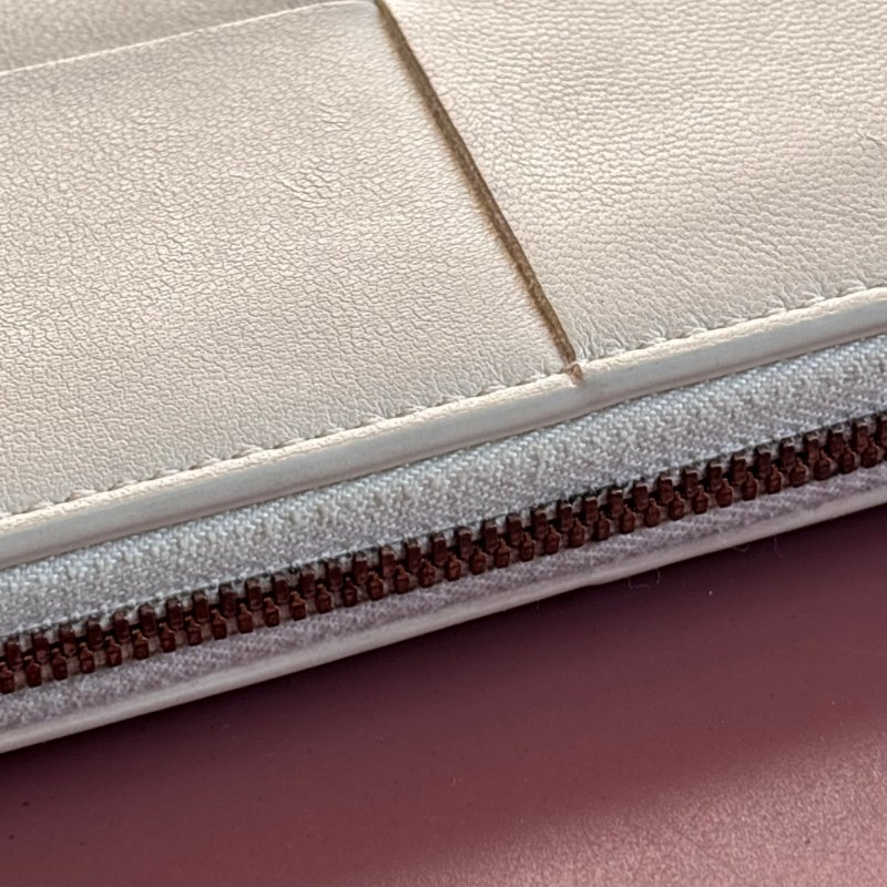 BOTTEGA VENETA BV*檸檬澄色大格編織拉鍊長夾-18