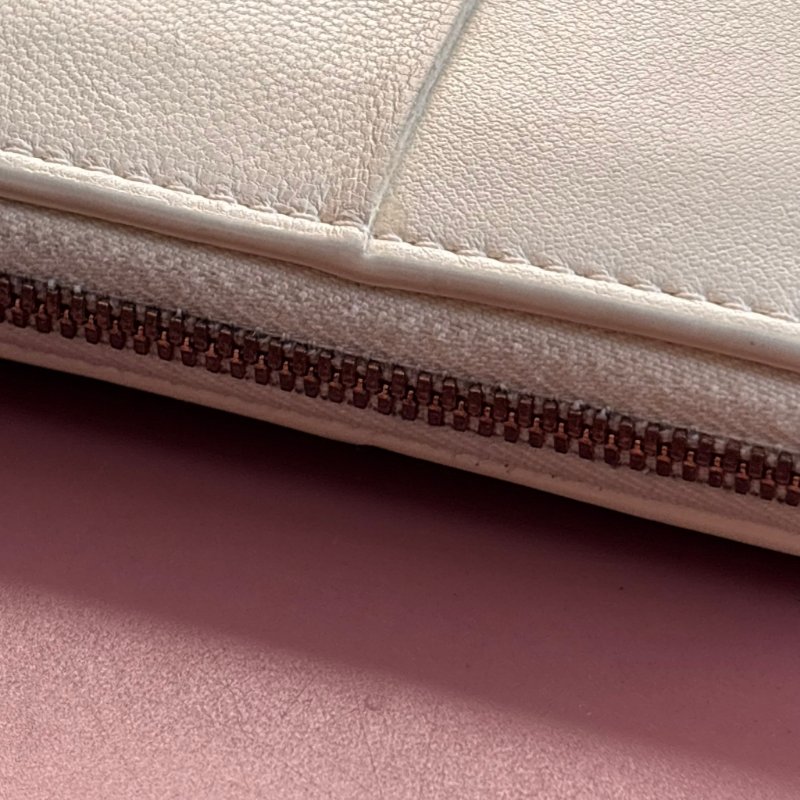 BOTTEGA VENETA BV*檸檬澄色大格編織拉鍊長夾-19