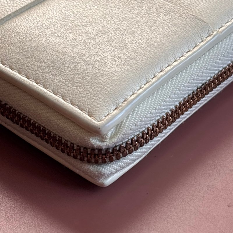 BOTTEGA VENETA BV*檸檬澄色大格編織拉鍊長夾-20