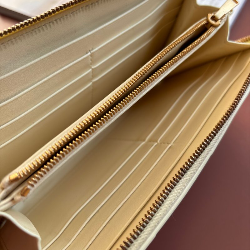 BOTTEGA VENETA BV*檸檬澄色大格編織拉鍊長夾-24