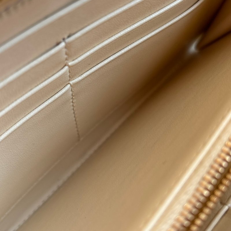 BOTTEGA VENETA BV*檸檬澄色大格編織拉鍊長夾-31