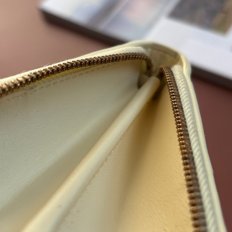 BOTTEGA VENETA BV*檸檬澄色大格編織拉鍊長夾-37