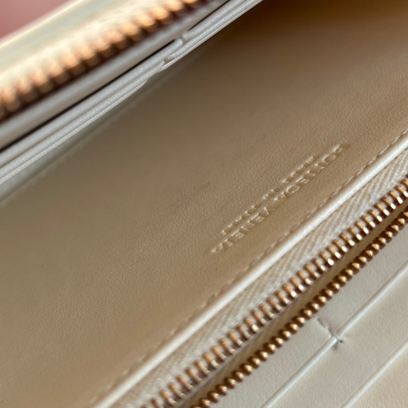 BOTTEGA VENETA BV*檸檬澄色大格編織拉鍊長夾-39