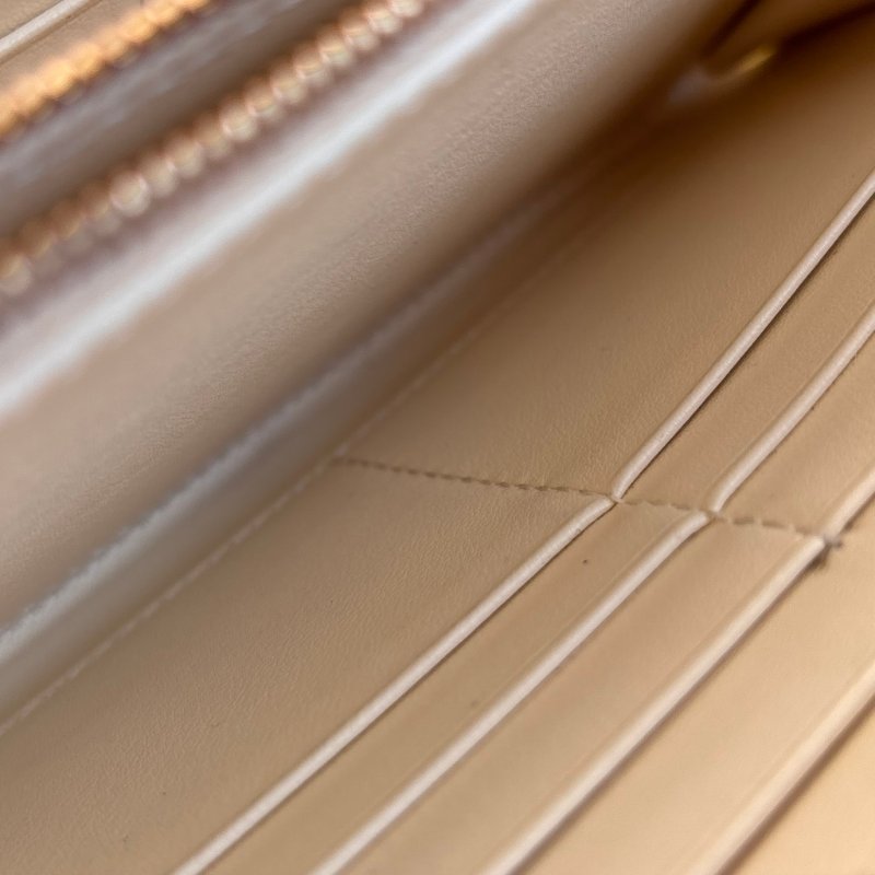 BOTTEGA VENETA BV*檸檬澄色大格編織拉鍊長夾-43