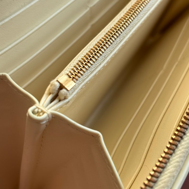 BOTTEGA VENETA BV*檸檬澄色大格編織拉鍊長夾-47