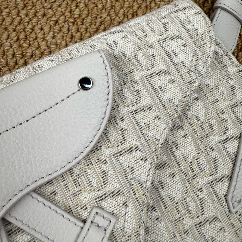 DIOR迪奧 Saddle 經典刺繡馬鞍包 小號 米白色 約24x17cm-8