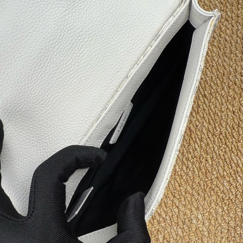 DIOR迪奧 Saddle 經典刺繡馬鞍包 小號 米白色 約24x17cm-16