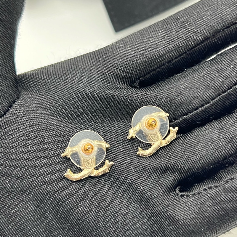 Chanel/香奈兒 雙C 帶鑽耳釘-2