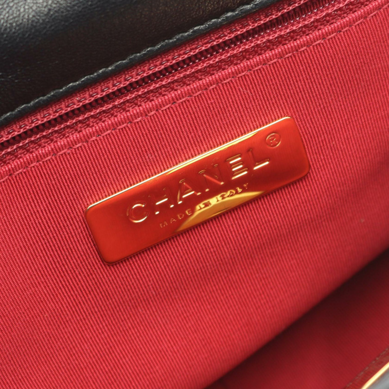 CHANEL 19 dix-neuf 馬特拉斯鏈單肩斜背包 AS1160 小羊皮 黑色-3
