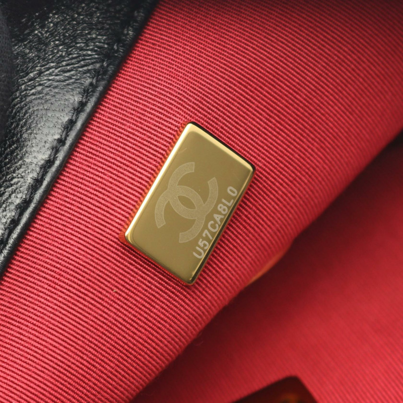 CHANEL 19 dix-neuf 馬特拉斯鏈單肩斜背包 AS1160 小羊皮 黑色-4