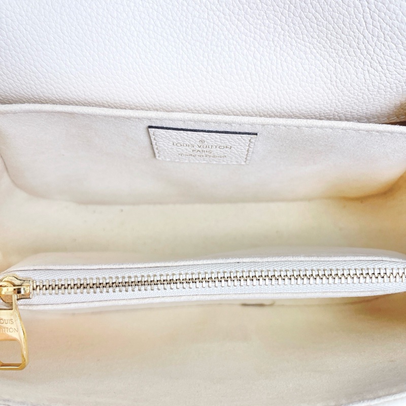 LV Pochette mestis 米白色全皮壓紋新款小號郵差包芯片款21.5×13.5×6  98新配件塵袋盒子-2