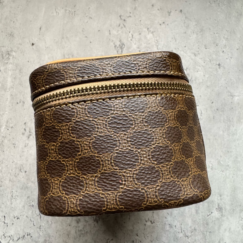 Celine Vanity Case 手提化妝盒手袋 真皮 棕色 斜背 蓆琳-12