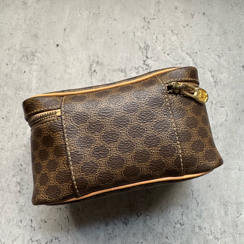 Celine Vanity Case 手提化妝盒手袋 真皮 棕色 斜背 蓆琳-13
