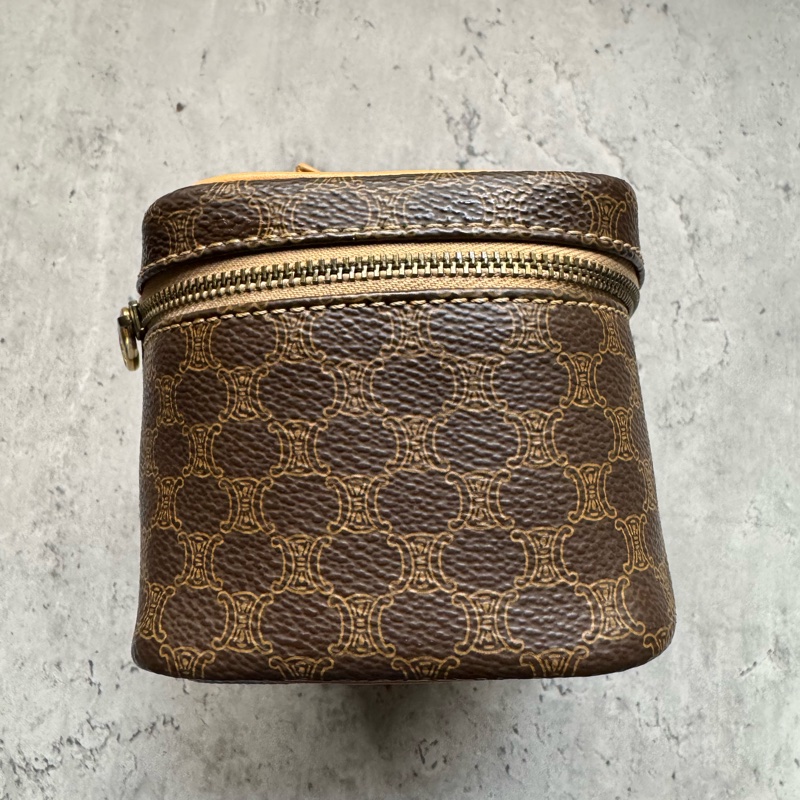 Celine Vanity Case 手提化妝盒手袋 真皮 棕色 斜背 蓆琳-14