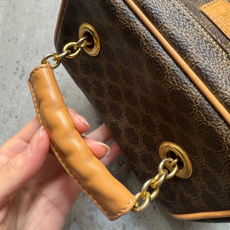 Celine Vanity Case 手提化妝盒手袋 真皮 棕色 斜背 蓆琳-15