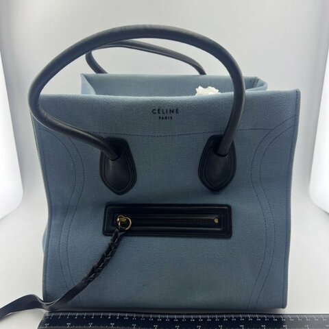 賽琳 Luggage 單肩斜背笑臉包 帆布拼色 尺寸30*27*25