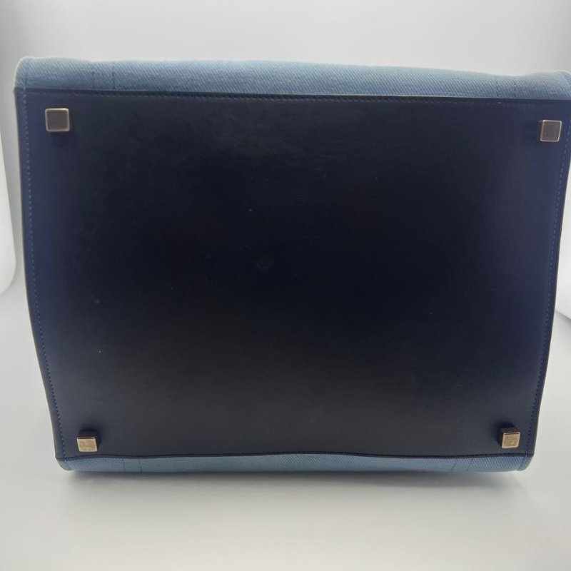 賽琳 Luggage 單肩斜背笑臉包 帆布拼色 尺寸30*27*25-5