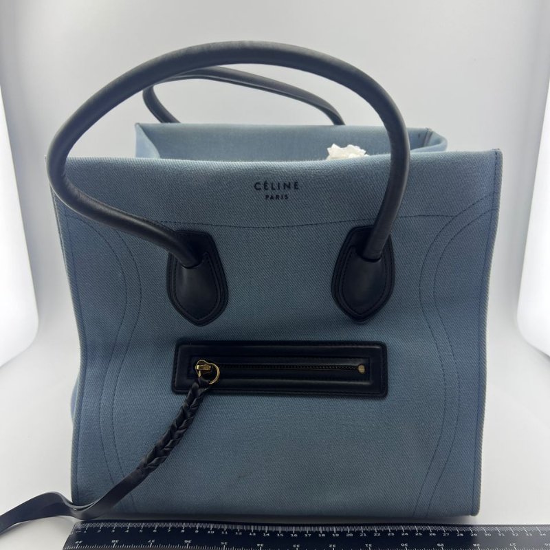 賽琳 Luggage 單肩斜背笑臉包 帆布拼色 尺寸30*27*25-10