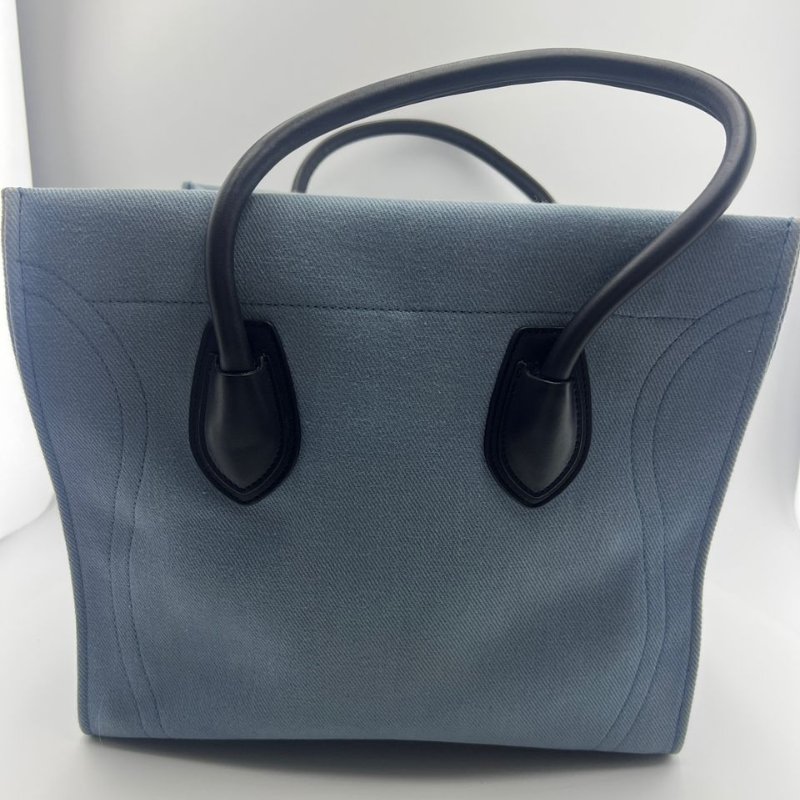 賽琳 Luggage 單肩斜背笑臉包 帆布拼色 尺寸30*27*25-11