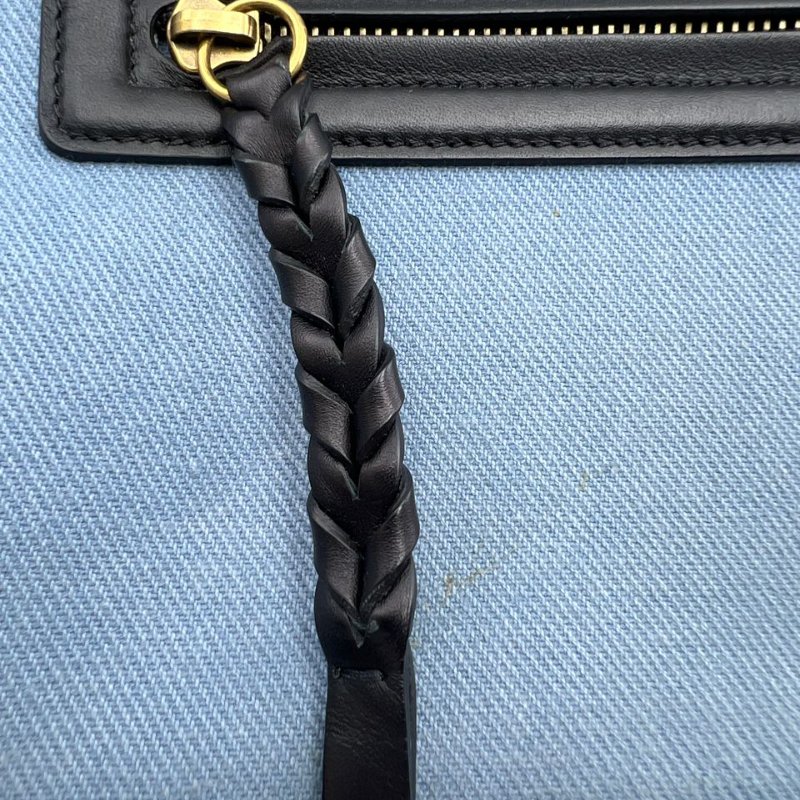 賽琳 Luggage 單肩斜背笑臉包 帆布拼色 尺寸30*27*25-25