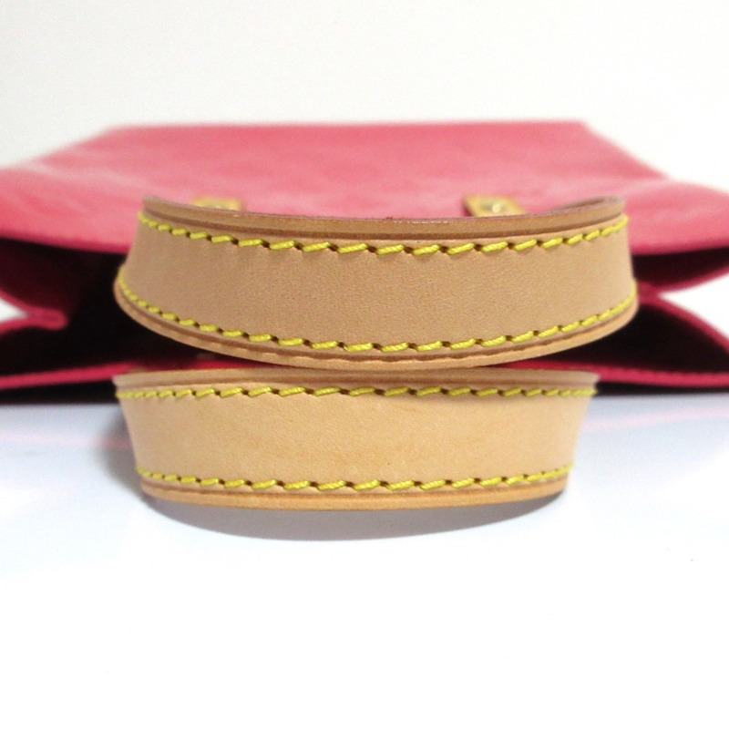 路易威登 Vernis Reed PM 手提包，粉紅色，女士-9