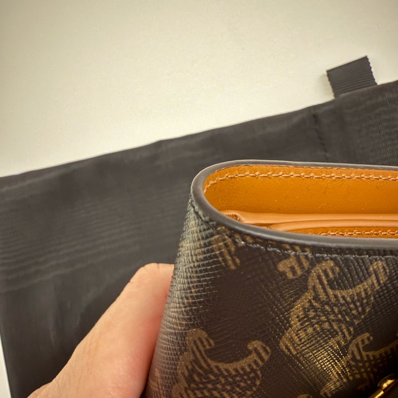 CELINE TRIOMPHE標誌印花小號翻蓋錢包-8