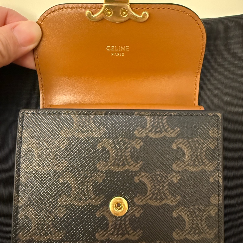 CELINE TRIOMPHE標誌印花小號翻蓋錢包-15