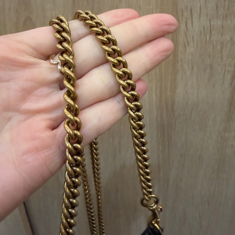 Balenciaga 黑牛皮霧金釦可以斜背三折短夾-13