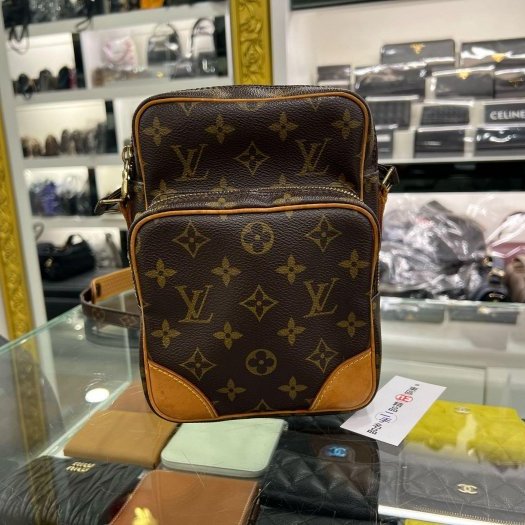 東區正精品㊣ LV Monogram Amazon M45236 字紋老花前口袋子母包斜背包 RZ6139-0
