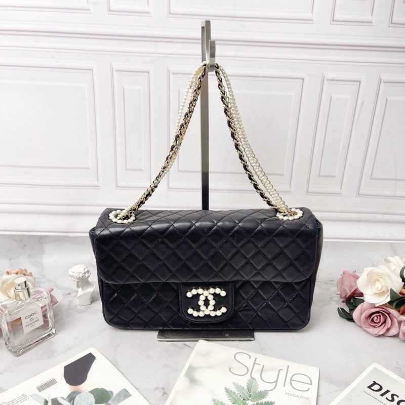 Chanel Westminster珍珠扣鏈條包26×15×6 98新配件塵袋-1