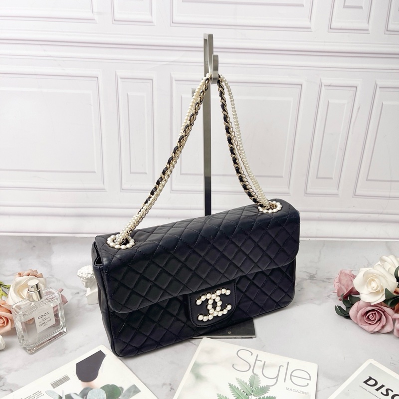 Chanel Westminster珍珠扣鏈條包26×15×6 98新配件塵袋-3