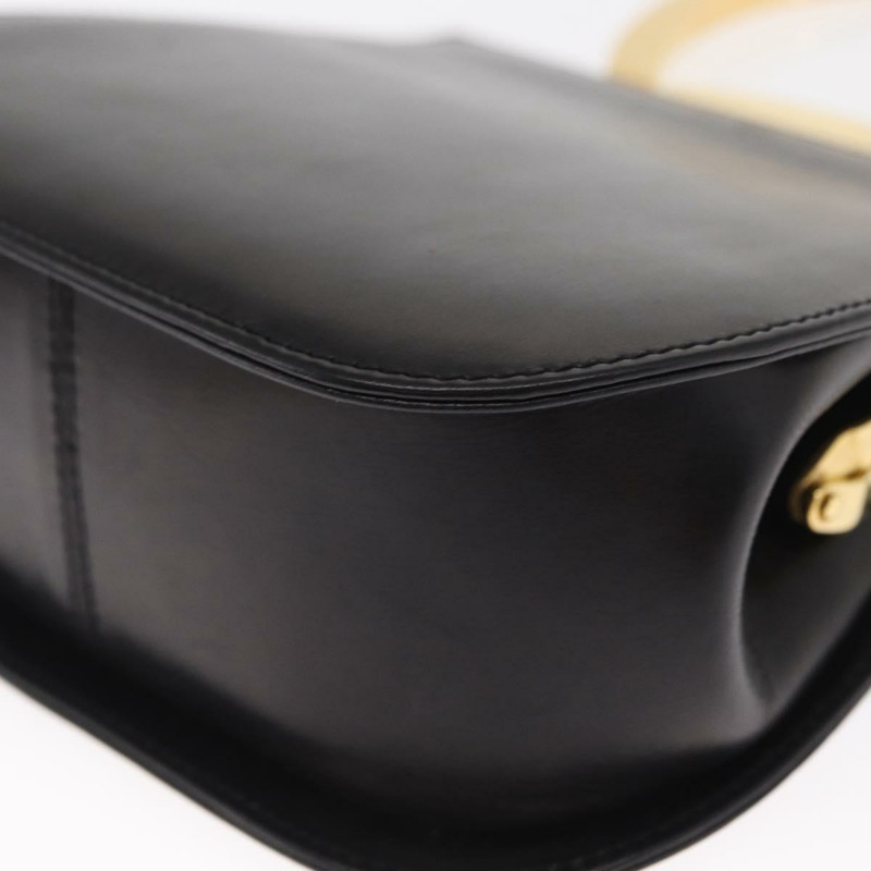 【日本直送】Salvatore Ferragamo Gancini 手提包，黑色皮革，金色，正品，貨號 159266V-17