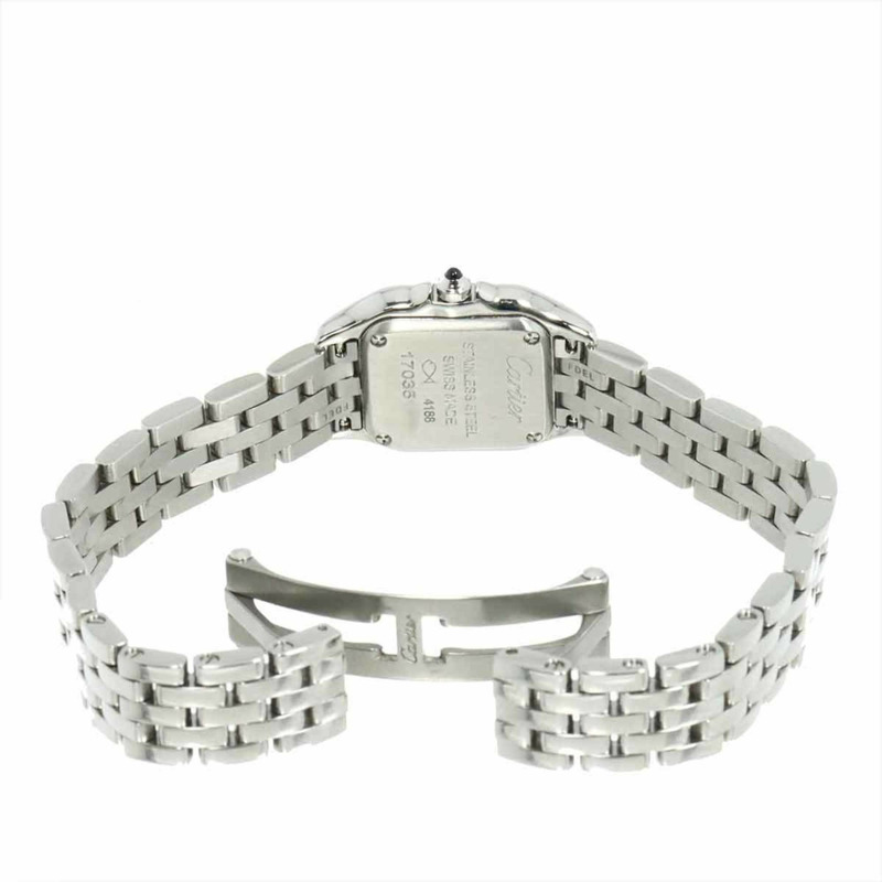 卡地亞 Panthère de Mini WSPN0012 女士銀色石英腕錶-4