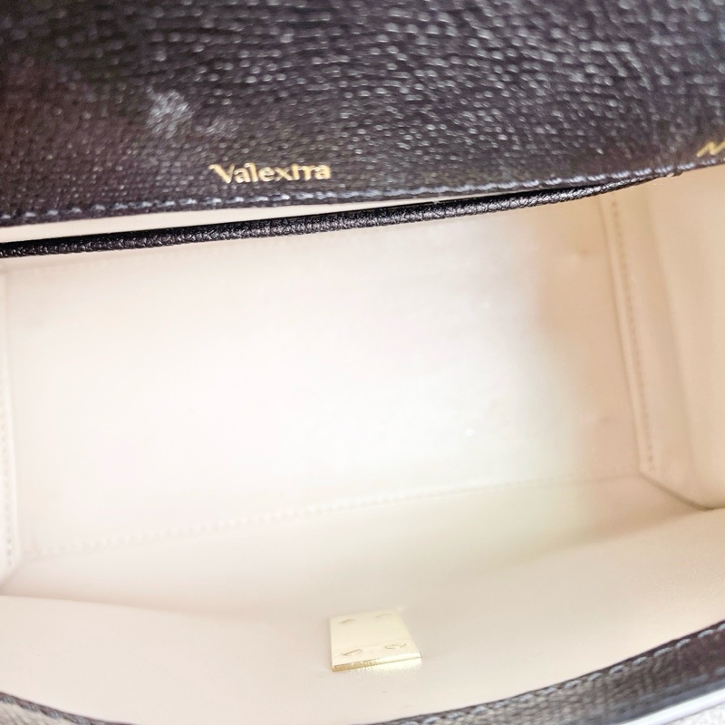 Valextra 黑色經典手提肩背斜背包22×16.5×11.5 98新配件塵袋-2