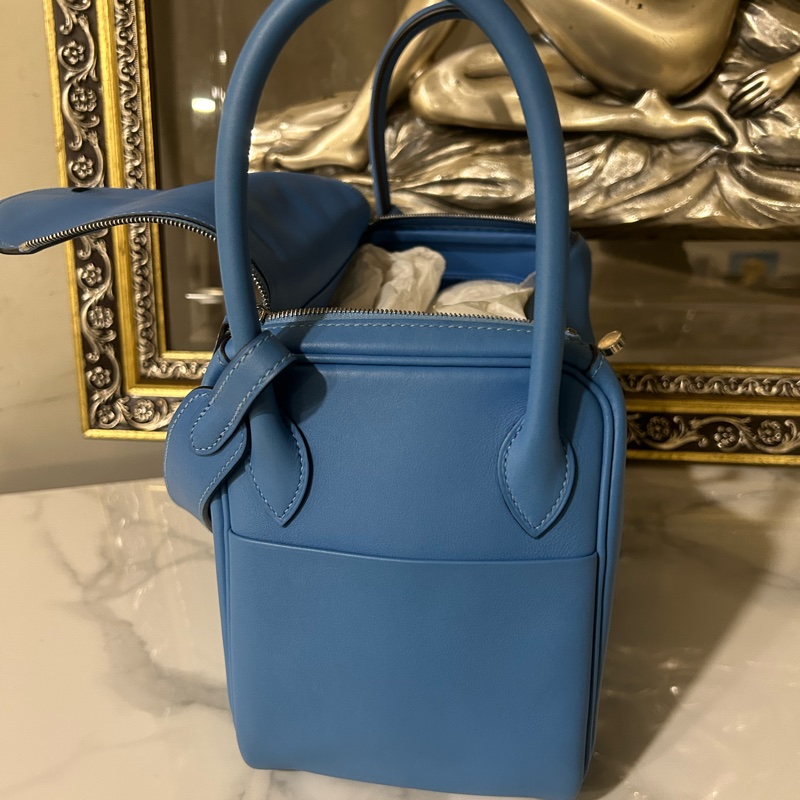 ✨Hermes 愛馬仕 Lindy 26 牛仔藍 99新-6