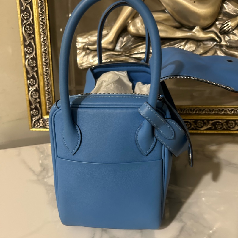 ✨Hermes 愛馬仕 Lindy 26 牛仔藍 99新-7