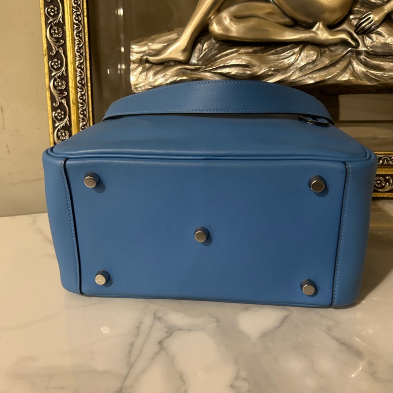 ✨Hermes 愛馬仕 Lindy 26 牛仔藍 99新-9