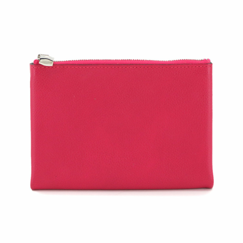 愛馬仕 (Hermes) Atout 14 PM 迷你手拿包,Evercolor Framboise Rouge Cellier 配色,飾有 Z 字印記和銀色五金配件。-0