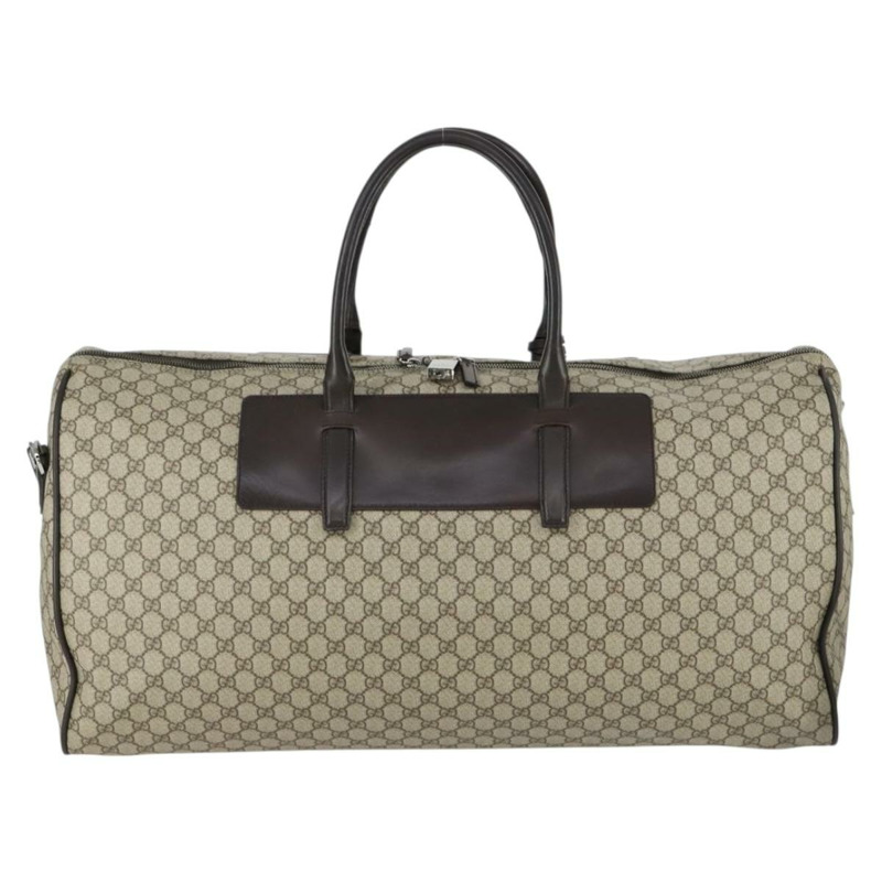 【日本直送】GUCCI GG Supreme 波士頓包 PVC 兩用 米色 銀色 101672 正品 ki6241-1