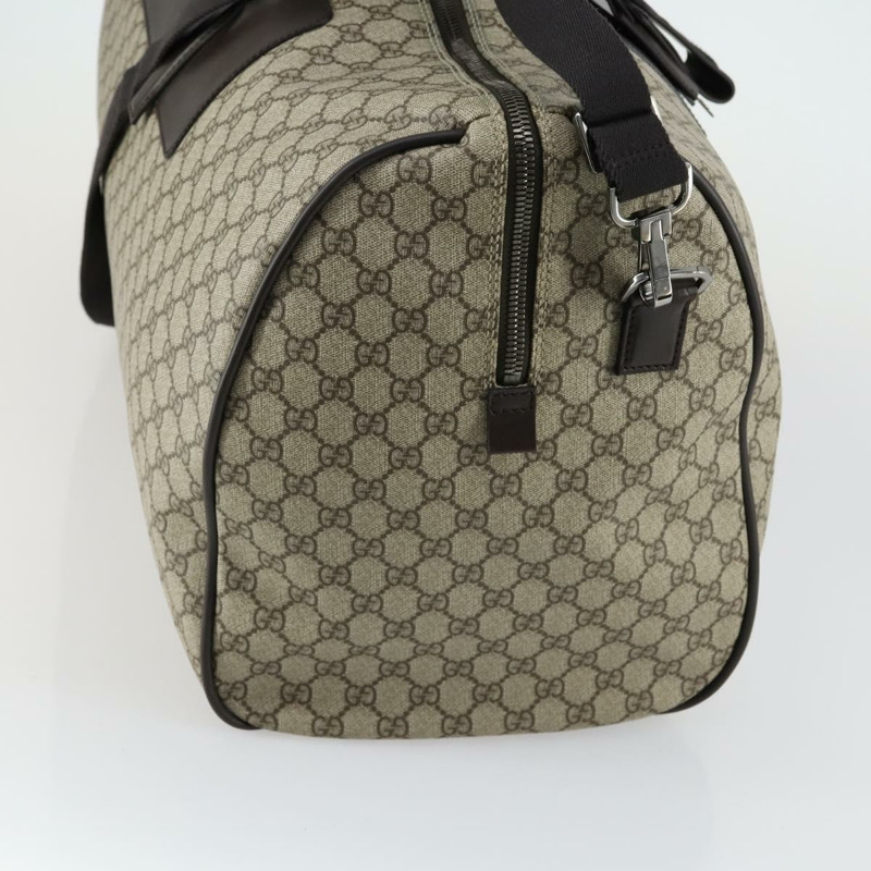 【日本直送】GUCCI GG Supreme 波士頓包 PVC 兩用 米色 銀色 101672 正品 ki6241-3