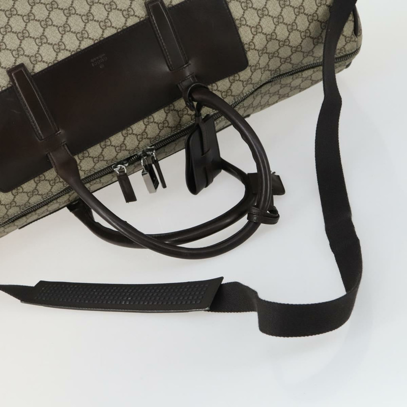 【日本直送】GUCCI GG Supreme 波士頓包 PVC 兩用 米色 銀色 101672 正品 ki6241-6