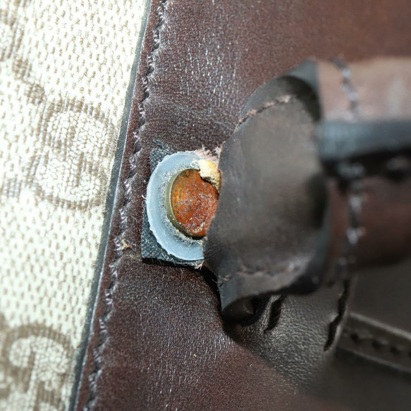 【日本直送】GUCCI GG Supreme 波士頓包 PVC 兩用 米色 銀色 101672 正品 ki6241-9