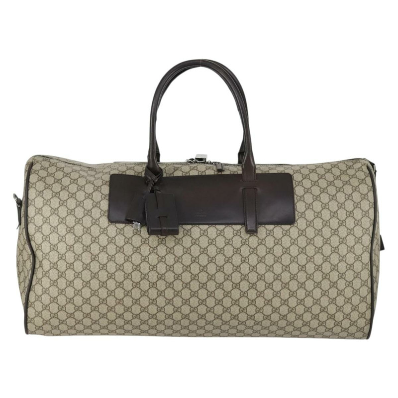 【日本直送】GUCCI GG Supreme 波士頓包 PVC 兩用 米色 銀色 101672 正品 ki6241-12