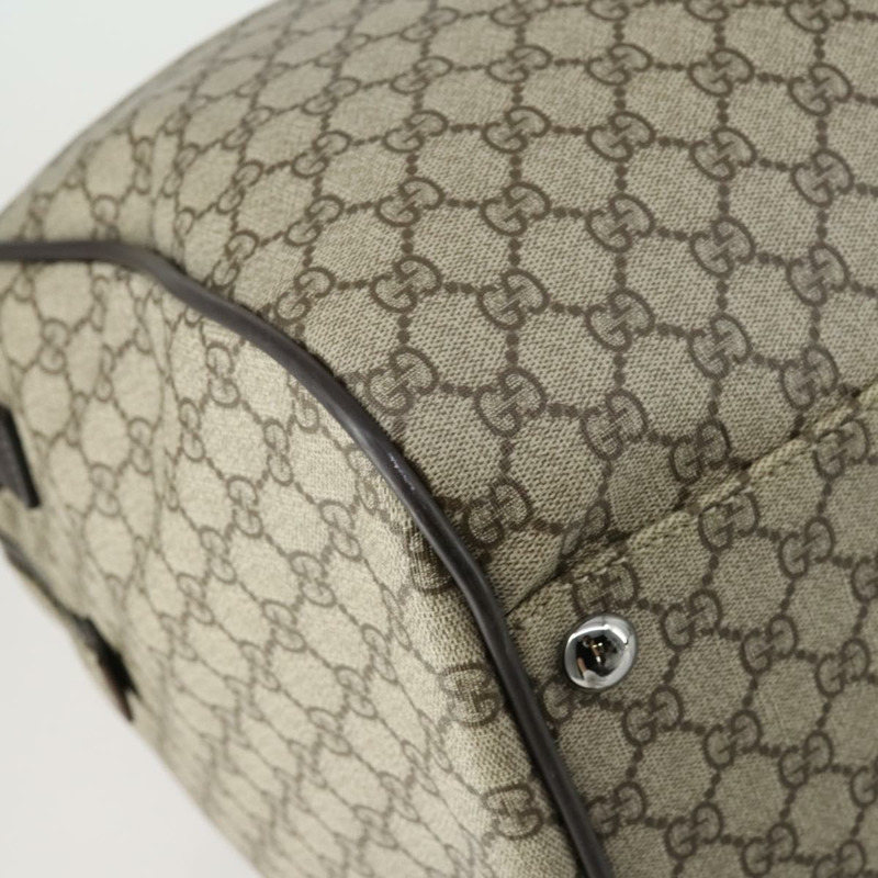 【日本直送】GUCCI GG Supreme 波士頓包 PVC 兩用 米色 銀色 101672 正品 ki6241-16