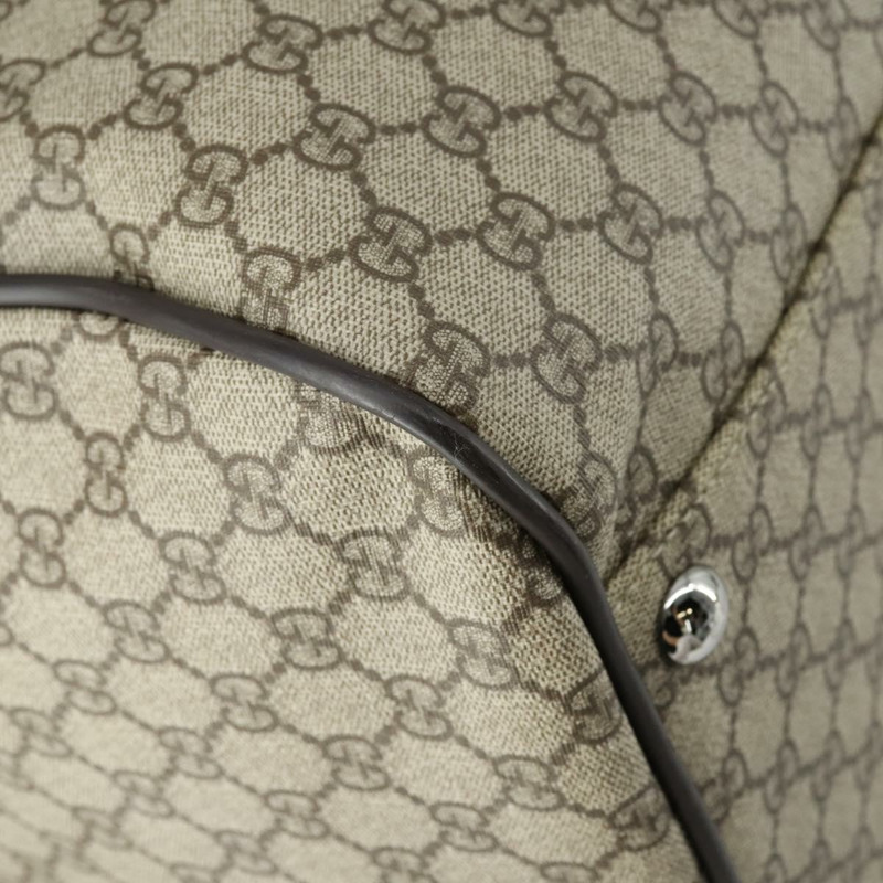 【日本直送】GUCCI GG Supreme 波士頓包 PVC 兩用 米色 銀色 101672 正品 ki6241-18