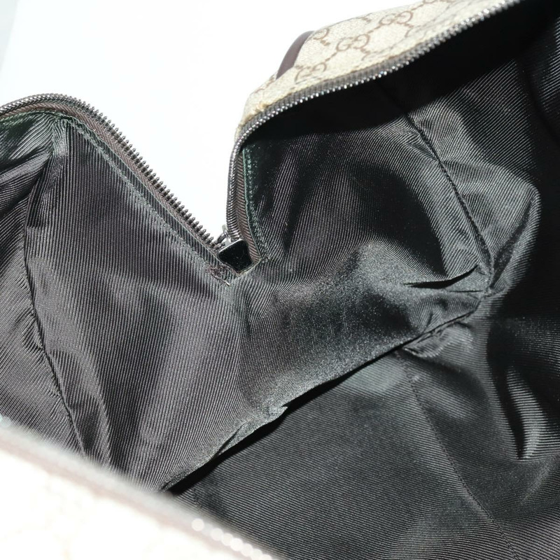 【日本直送】GUCCI GG Supreme 波士頓包 PVC 兩用 米色 銀色 101672 正品 ki6241-21