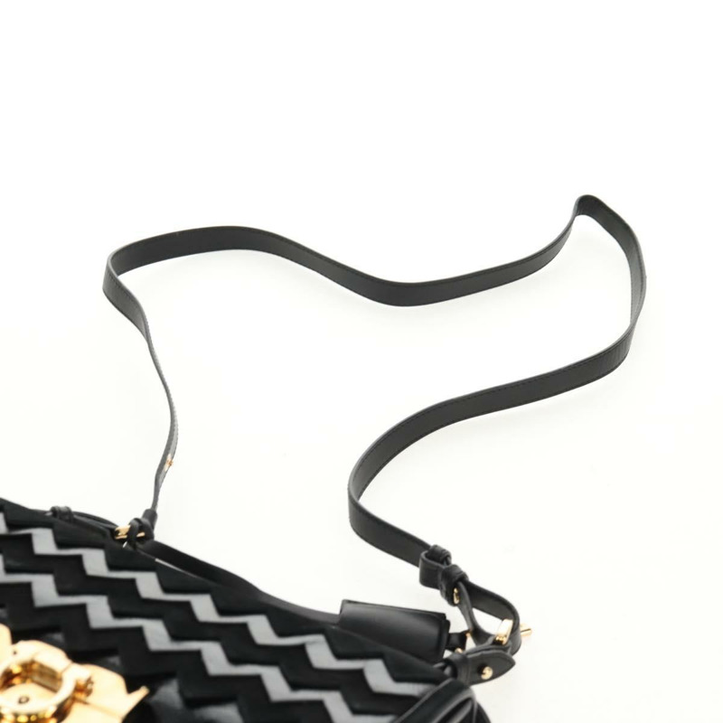 【日本直送】Salvatore Ferragamo Gancini 手提包，絨面革材質，黑色金色雙肩包，正品，貨號 157339V-7