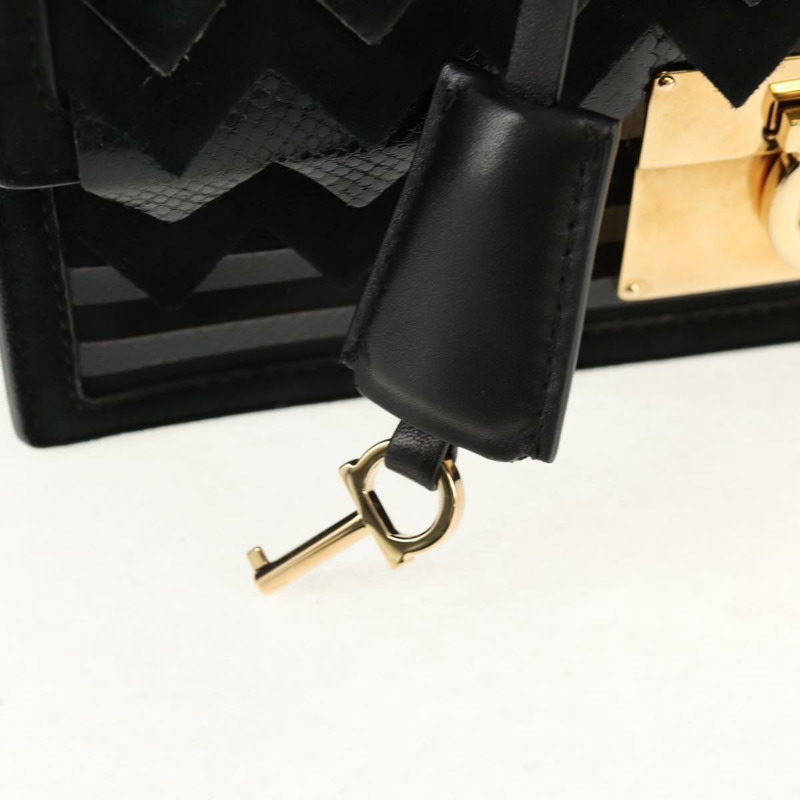 【日本直送】Salvatore Ferragamo Gancini 手提包，絨面革材質，黑色金色雙肩包，正品，貨號 157339V-18