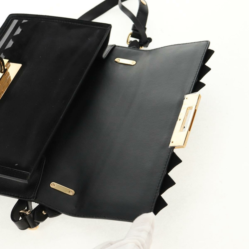 【日本直送】Salvatore Ferragamo Gancini 手提包，絨面革材質，黑色金色雙肩包，正品，貨號 157339V-20