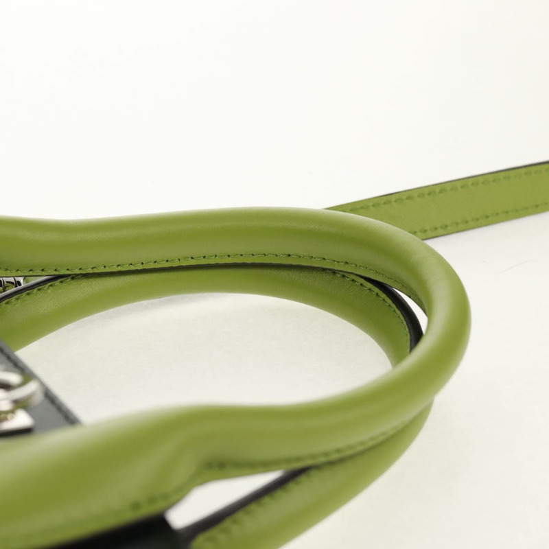 【日本直送】Salvatore Ferragamo Gancini Studio 皮革雙肩包 綠色銀色 正品 158925V-13